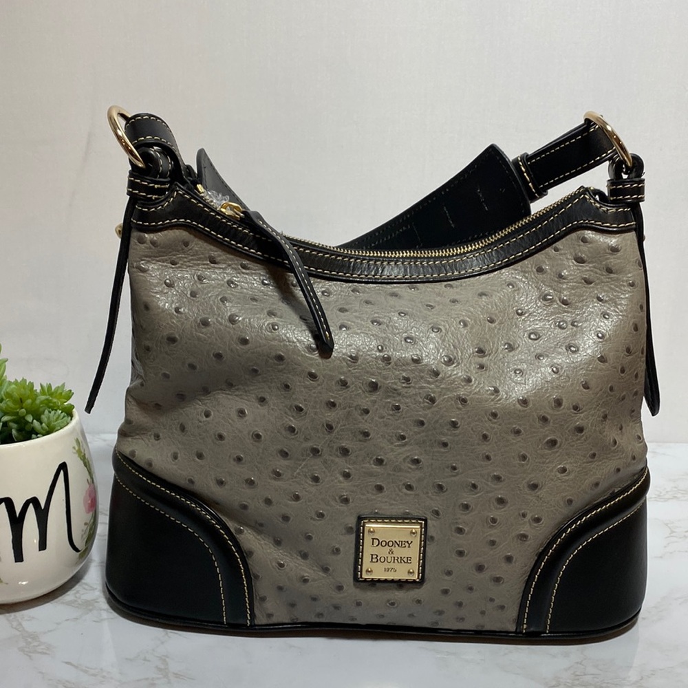 Dooney & Bourke gray leather hand bag